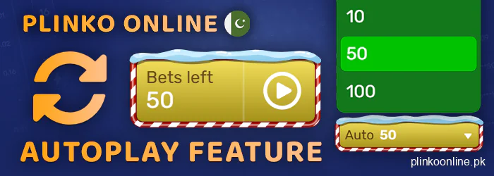 Use the auto play feature in Christmas Plinko