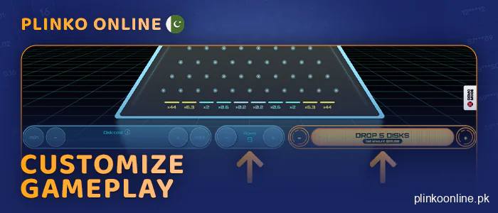 Customize your plinko game online - risk and rows