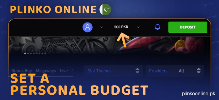 Decide on a budget for the Plinko slot
