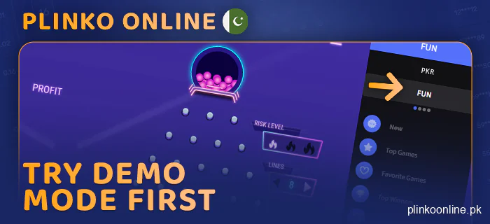 Try out the demo game at Plinko